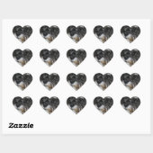 Sticker Cœur Schnauzer miniature (Feuille)