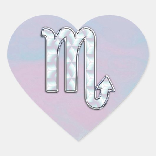 Sticker Cœur Scorpio Connexion à la Mère de style perle (Devant)