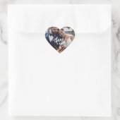 Sticker Cœur Script Mariage Photo Merci Favoriser (Sac)