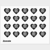 Sticker Cœur Script QR Code Merci Rose Flottant (Feuille)