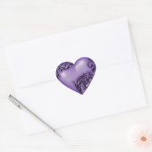 Sticker Cœur Scroll de coeur Wisteria avec noir (Enveloppe)