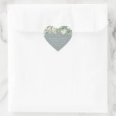 Sticker Cœur Seafoam Green Snowberry+Eucalyptus Adresse (Sac)