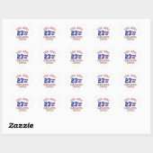 Sticker Cœur sembler de 23 ans fabuleux (Feuille)