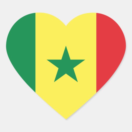 Sticker Cœur sénégal (Devant)