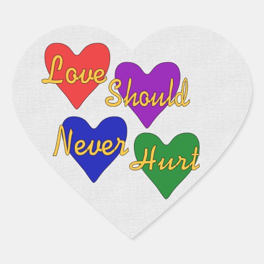 Sticker Cœur Sensibilisation à la violence domestique (Devant)