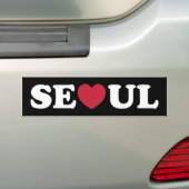 Sticker Coeur Séoul Love (En voiture)