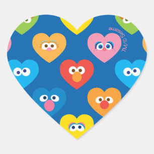 Sticker Cœur Sesame Street Valentine Hearts Motif