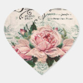 Sticker Cœur shabby chic, découpage, victorien, français chic, (Devant)