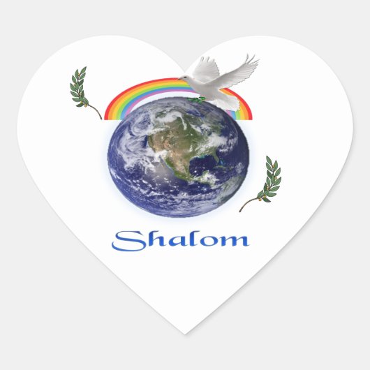 Sticker Cœur shalom (Devant)
