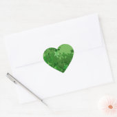 Sticker Cœur Shamrock de la Saint-Patrick (Enveloppe)