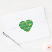 Sticker Cœur shamrock d'or st patrick (Enveloppe)