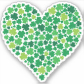 Sticker Coeur Shamrock irlandais (Devant)