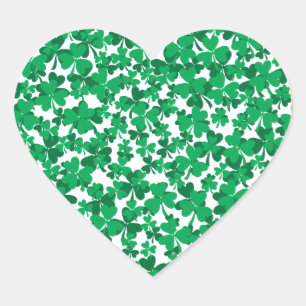 Sticker Cœur shamrock, Irlande, irlandais, fier d'être irlandai