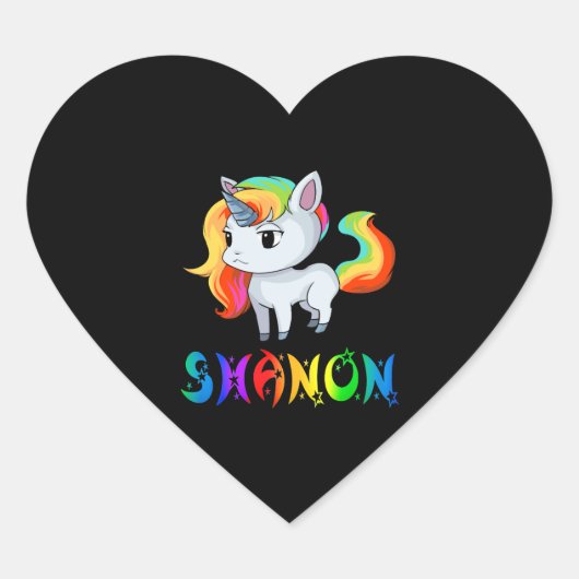 Sticker Cœur Shanon Unicorn (Devant)