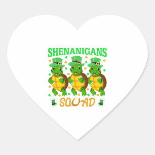 Sticker Cœur Shenanigans Squad St Patrick's Day Cute Turtle