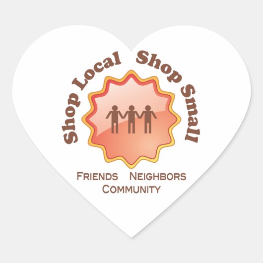 Sticker Cœur Shop local (Devant)