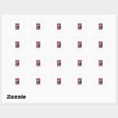 Sticker Cœur Sibérien Husky (Feuille)