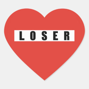 STICKER CŒUR SIGNE D'INTERDICTION LOSER