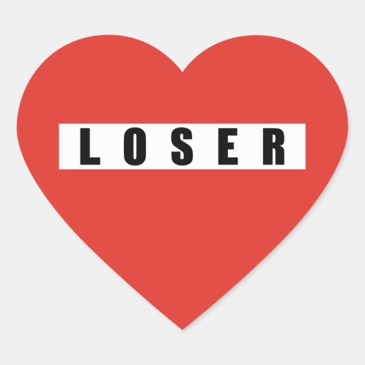 STICKER CŒUR SIGNE D'INTERDICTION LOSER (Devant)