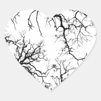 Sticker Cœur silhouette de chêne