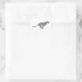 Sticker Cœur Silhouette gris léopard et gris clair (Sac)