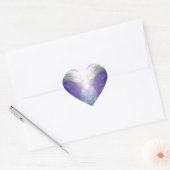 Sticker Cœur Silver violet (Enveloppe)