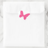 Sticker Cœur Simple conception papillon rose (Sac)