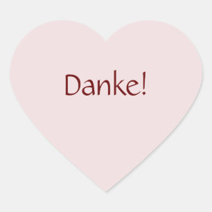 Sticker Cœur Simple "Danke !" Conception du texte
