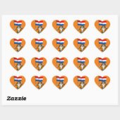 Sticker Cœur Sinterklaas Avec Ensigne De Pays-Bas (Feuille)