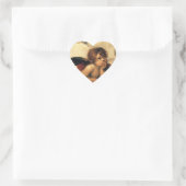 Sticker Cœur Sistine Madonna Angels par Raphael Sanzio (Sac)