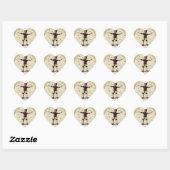 Sticker Cœur Skateboardeur (Feuille)