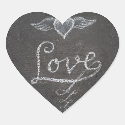 Sticker Cœur Slate Love in Chalk Heart (Devant)