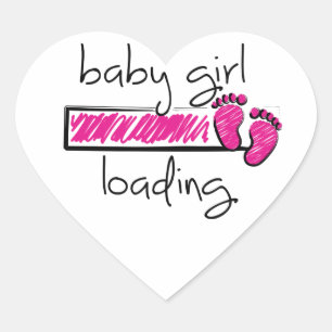 Sticker Cœur Slogan baby girl est loading. jeune fille