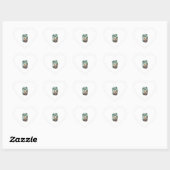 Sticker Cœur Sloth Irish Drinking St Patrick's Day (Feuille)