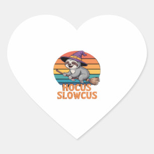 Sticker Cœur Sloth mignonne sorcière drôle Halloween Essential