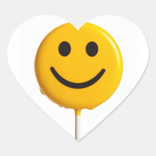 Sticker Cœur smiley face (Devant)