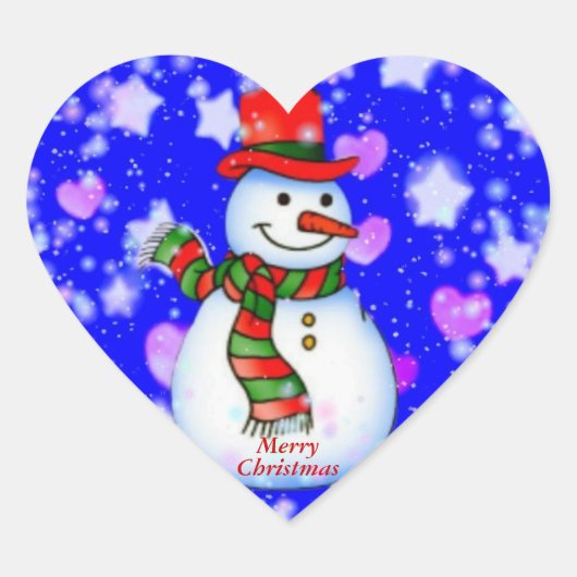 Sticker Coeur Snowman (Devant)
