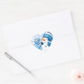 Sticker Cœur Snowman (Enveloppe)