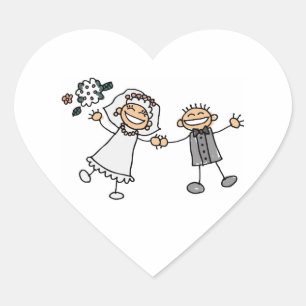 Sticker Cœur Sobre la boda sello adhesivo Coeurs Mariages