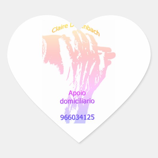 Sticker Cœur Soins apoio (Devant)