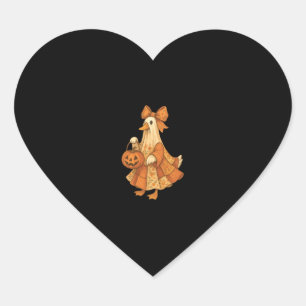 Sticker Cœur Soirée d'Halloween Cute Canard