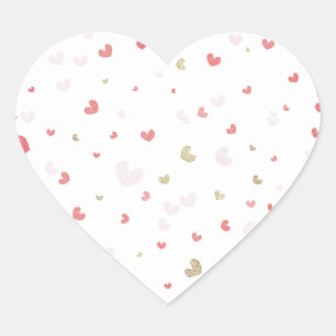 Sticker Cœur Sois ma Saint Valentin Red Pink Gold Heart Party