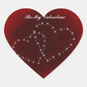 Sticker Cœur Sois mon coeur rouge Valentin (Devant)