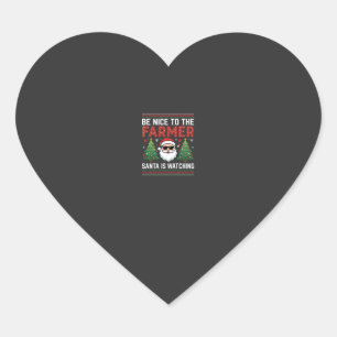 Sticker Cœur Sois Sympathique Envers Le Père Noël Des Agriculte