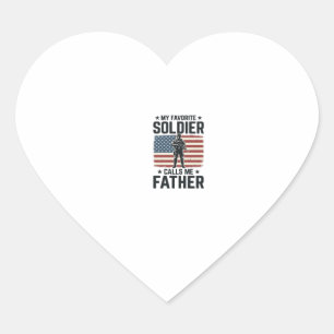 Sticker Cœur Soldat Patriotique Père Chemise Vintage Vector Des