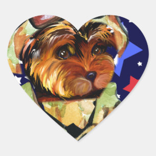 STICKER CŒUR SOLDAT YORKIE POO