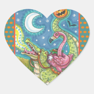 STICKER CŒUR SOMMEIL FLAMANT ROSE ROSE COUVERT BILLETS COEUR