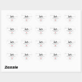 Sticker Cœur Son Favori Custom Wedding Snack en faveur (Feuille)