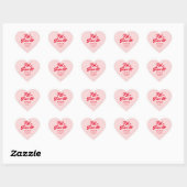 Sticker Cœur Son mariage préféré rose et rouge (Feuille)