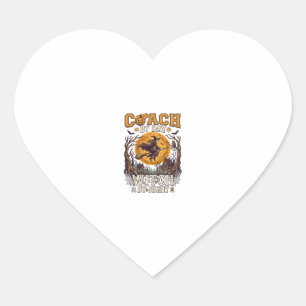 Sticker Cœur Sorcière de jour de coach nuit Haloween Lune volan